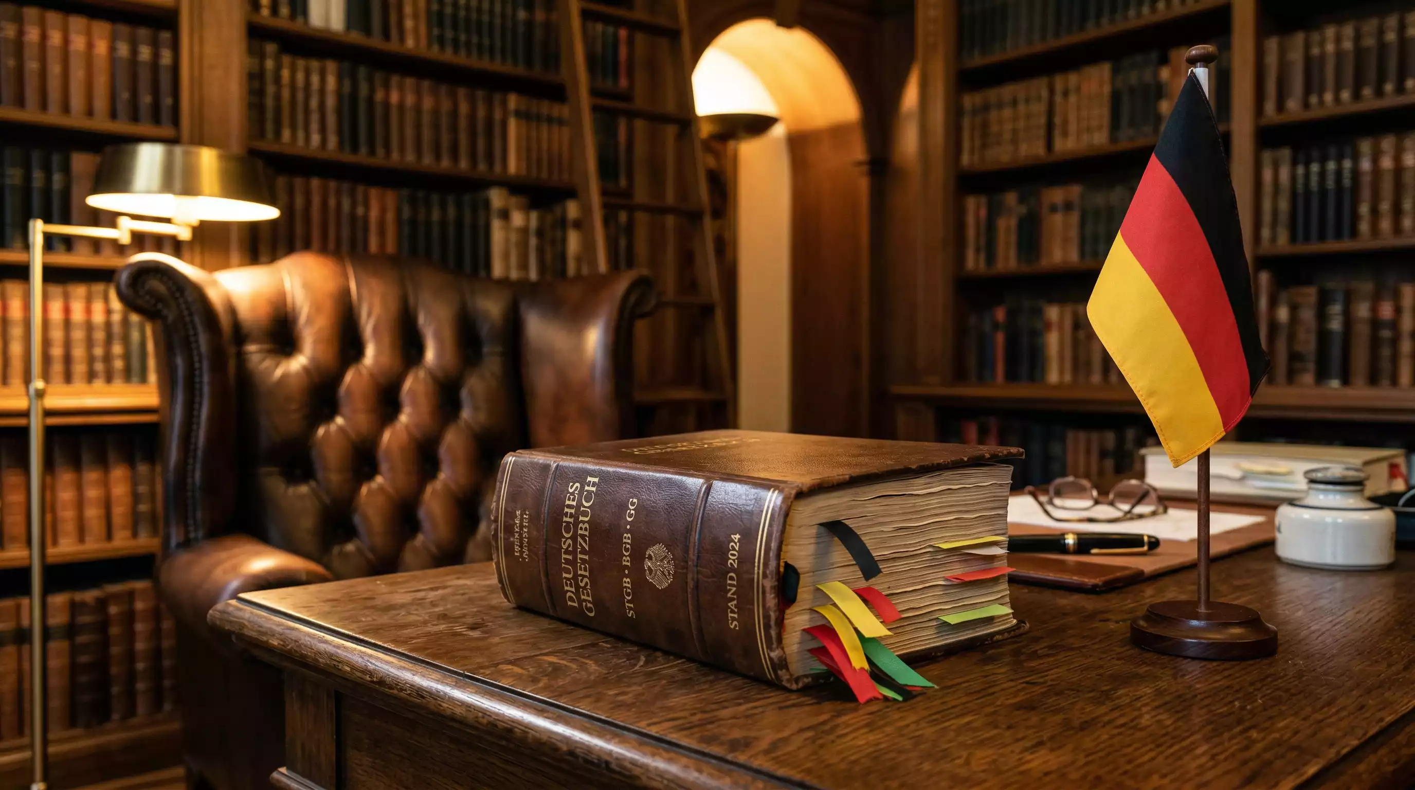 Deutsche Flagge neben einem Gesetzbuch – rechtliche Grundlagen für F1-Wetten in Deutschland